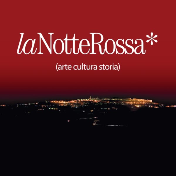 Cartolina notte rossa Volterra