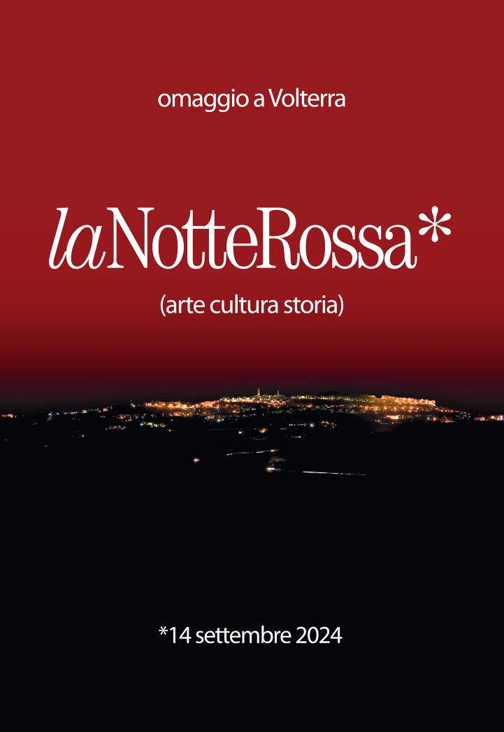 Cartolina notte rossa Volterra